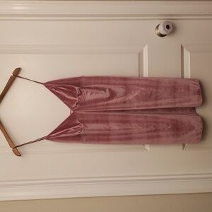Victoria's Secret Velvet Babydoll Cami Dress Adjustable Straps Mauve Pink XXL